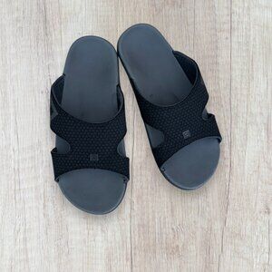 SPENCO Black Kholo Orthotic Comfort Slide Sandals Women's 7 Wide
